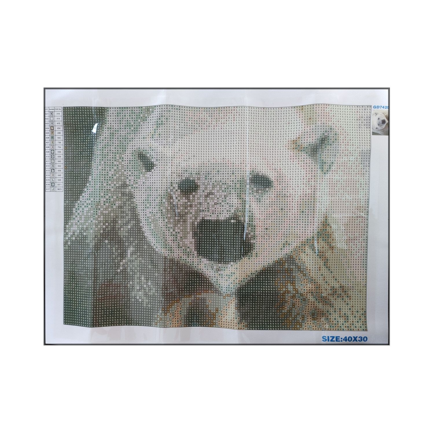 Алмазная мозаика Seichi Белый медведь 30х40 см - фото 3