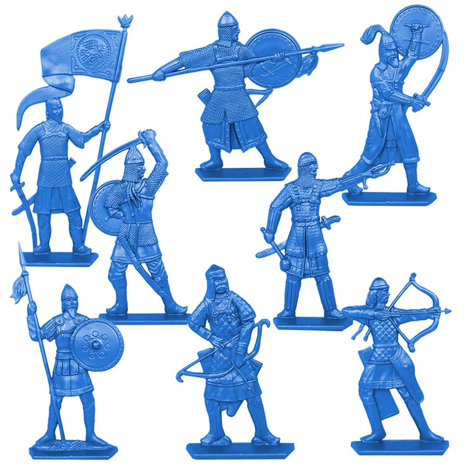 Набор солдатиков Воины и Битвы Пешие половцы цвет синий - фото 1