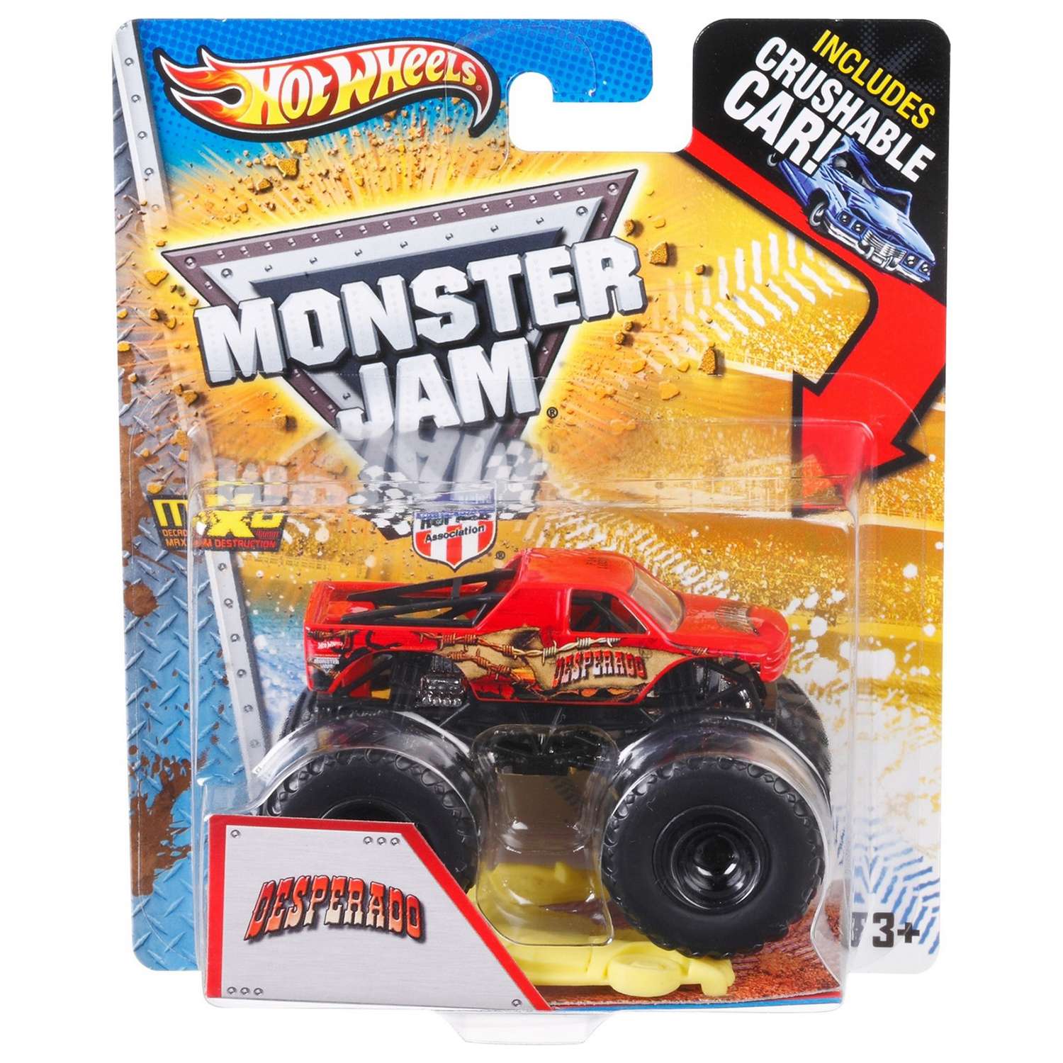 Машина Hot Wheels Monster Jam 1:64 Отчаянный X1060 21572 - фото 2
