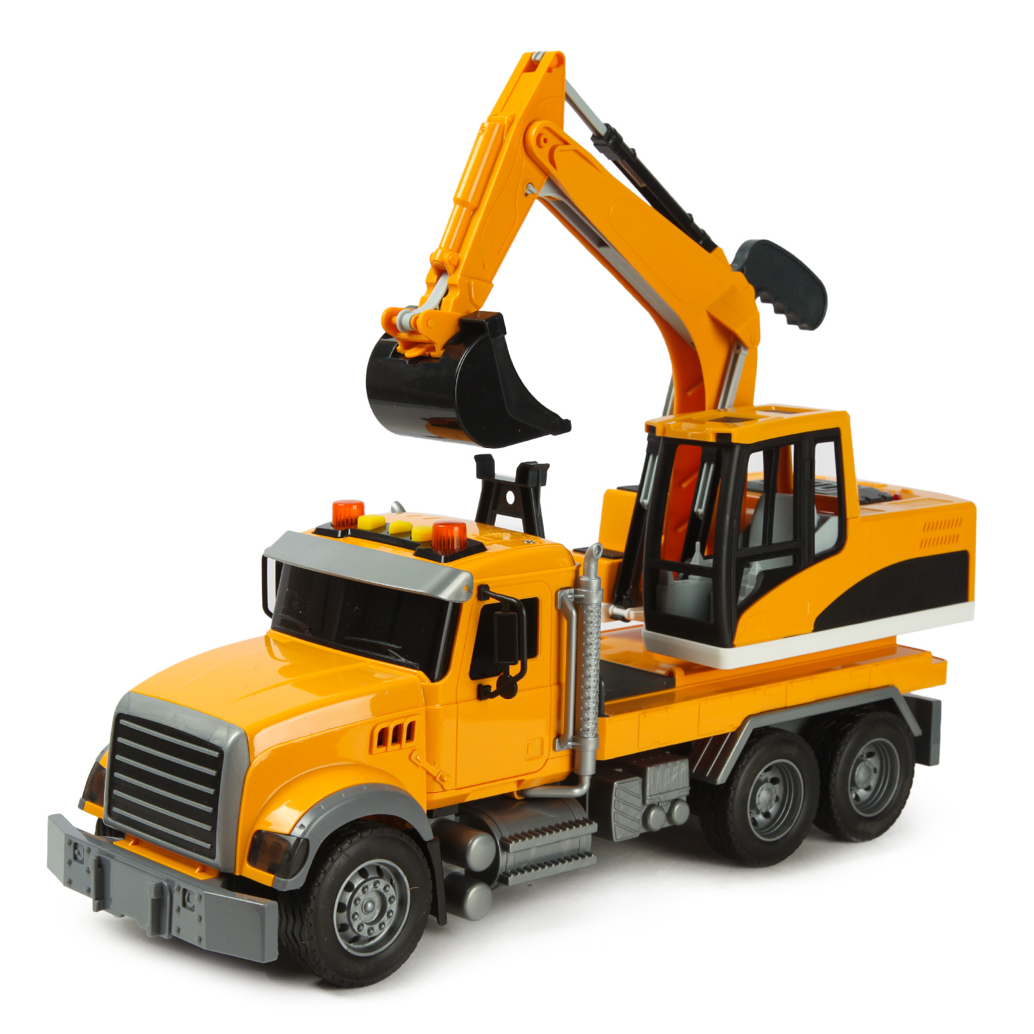 Машинка Mobicaro 1:14 Грузовик с эскаватором Красный 666-82P 666-82P - фото 1
