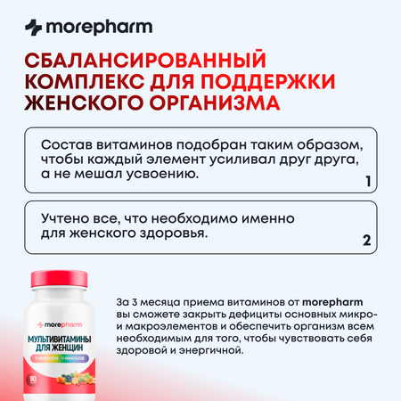 БАД morepharm Мультивитамины для женщин 90 капсул