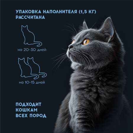 Наполнитель для кошачьего туалета Homzen силикагелевый 1.5кг 3.8л