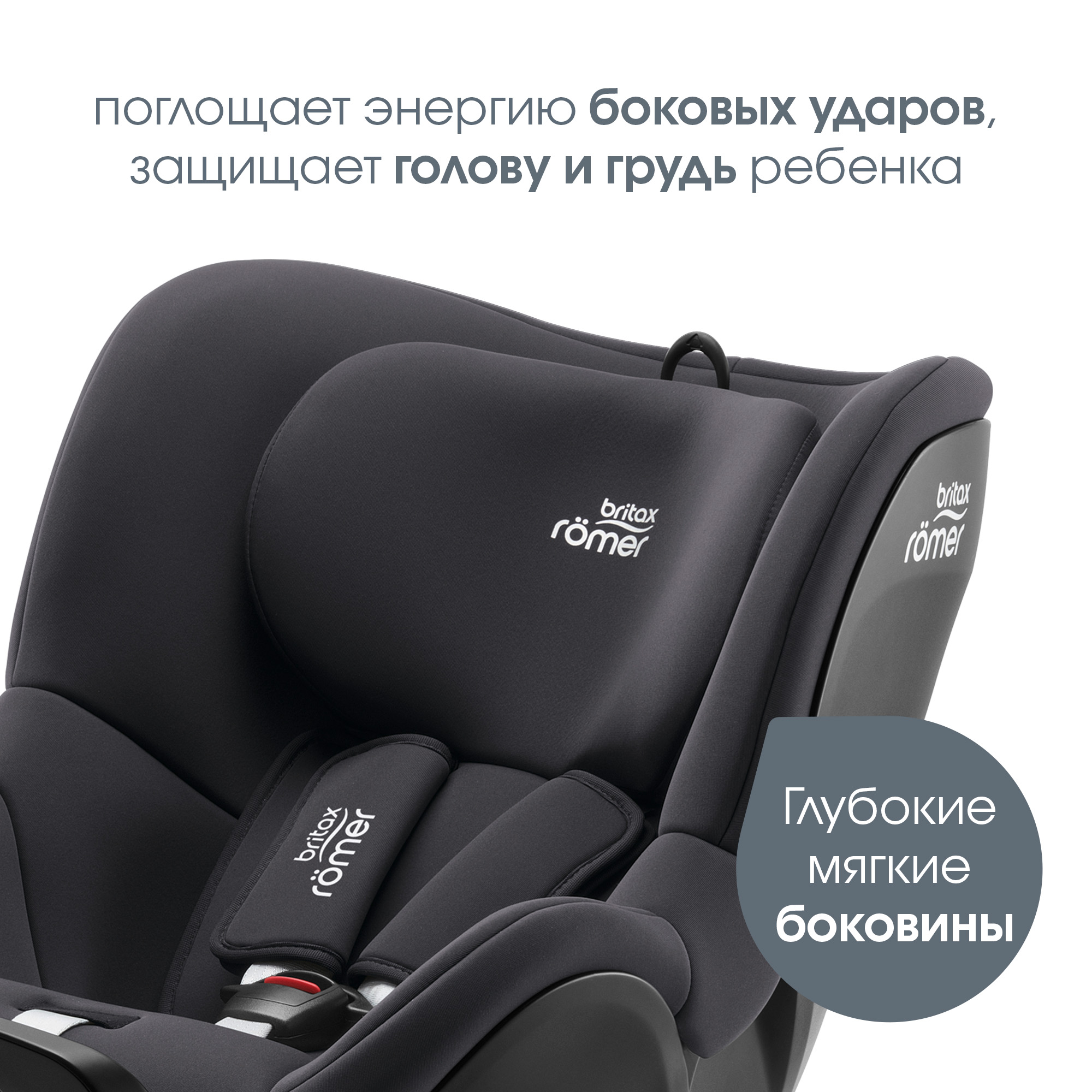 Автокресло Britax Roemer Dualfix Plus Midnight Grey Isofix 0+/1 (0-18 кг) - фото 7