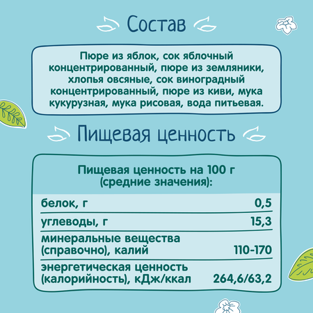 Пюре ФрутоНяня мультизлак-фруктово-ягодный микс 250г с 8месяцев