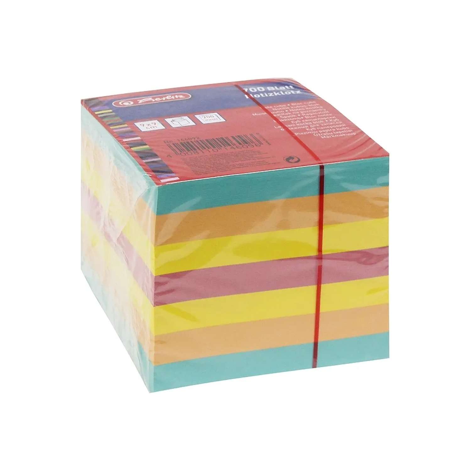 Бумага для заметок HERLITZ Куб цветной на склейке - фото 1