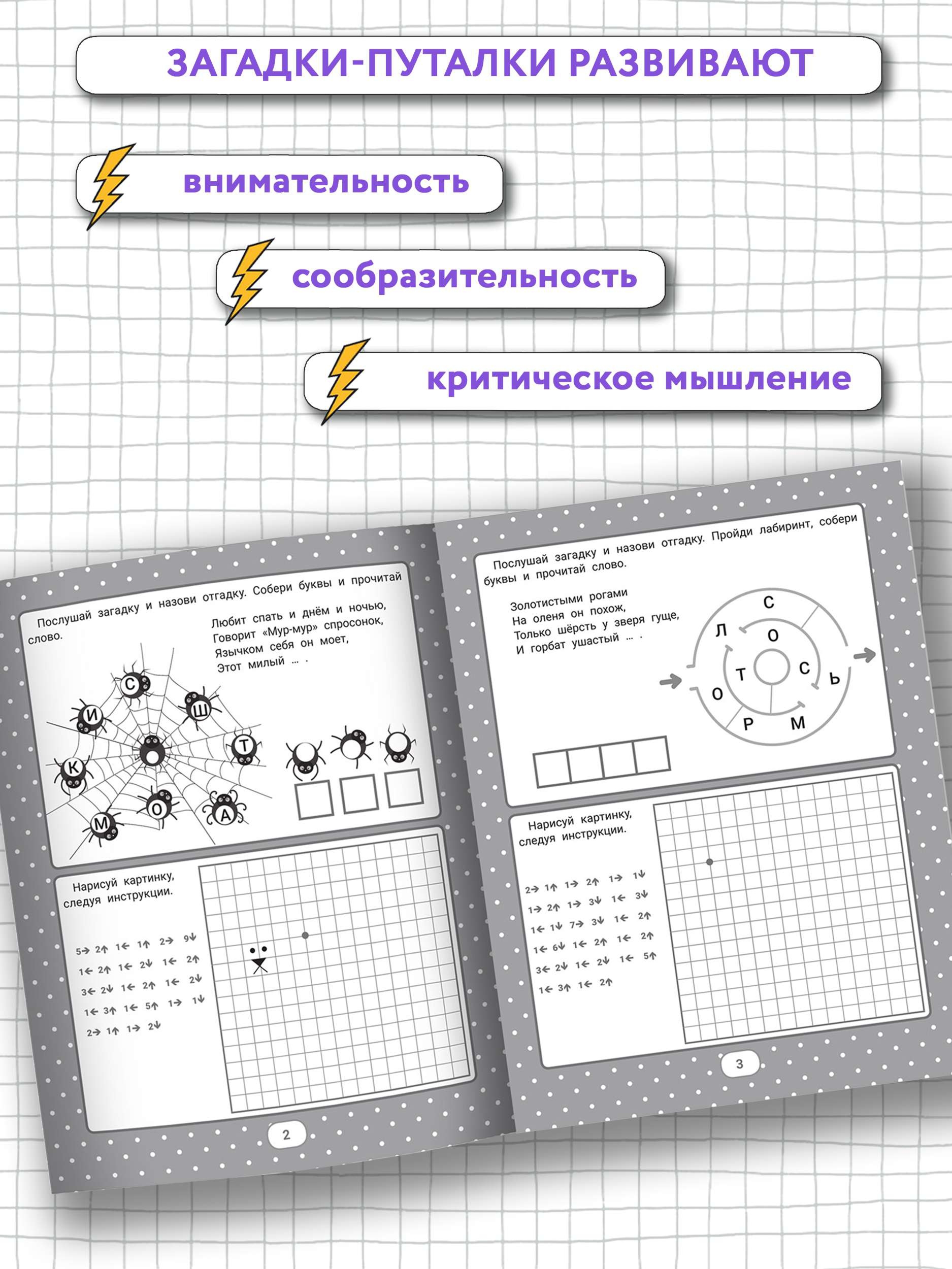 Книга Феникс IQ загадки с графическими заданиями: 6+ - фото 5