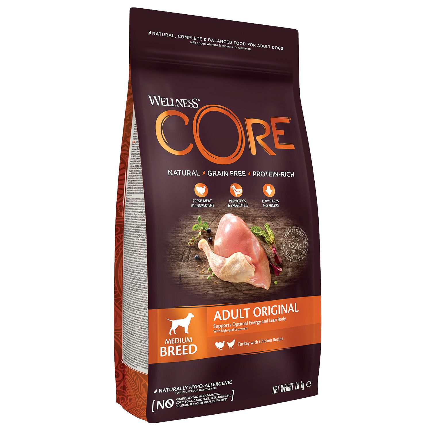 Сухой корм для собак Wellness CORE 1.8 кг курица, индейка (для домашних, полнорационный) - фото 10