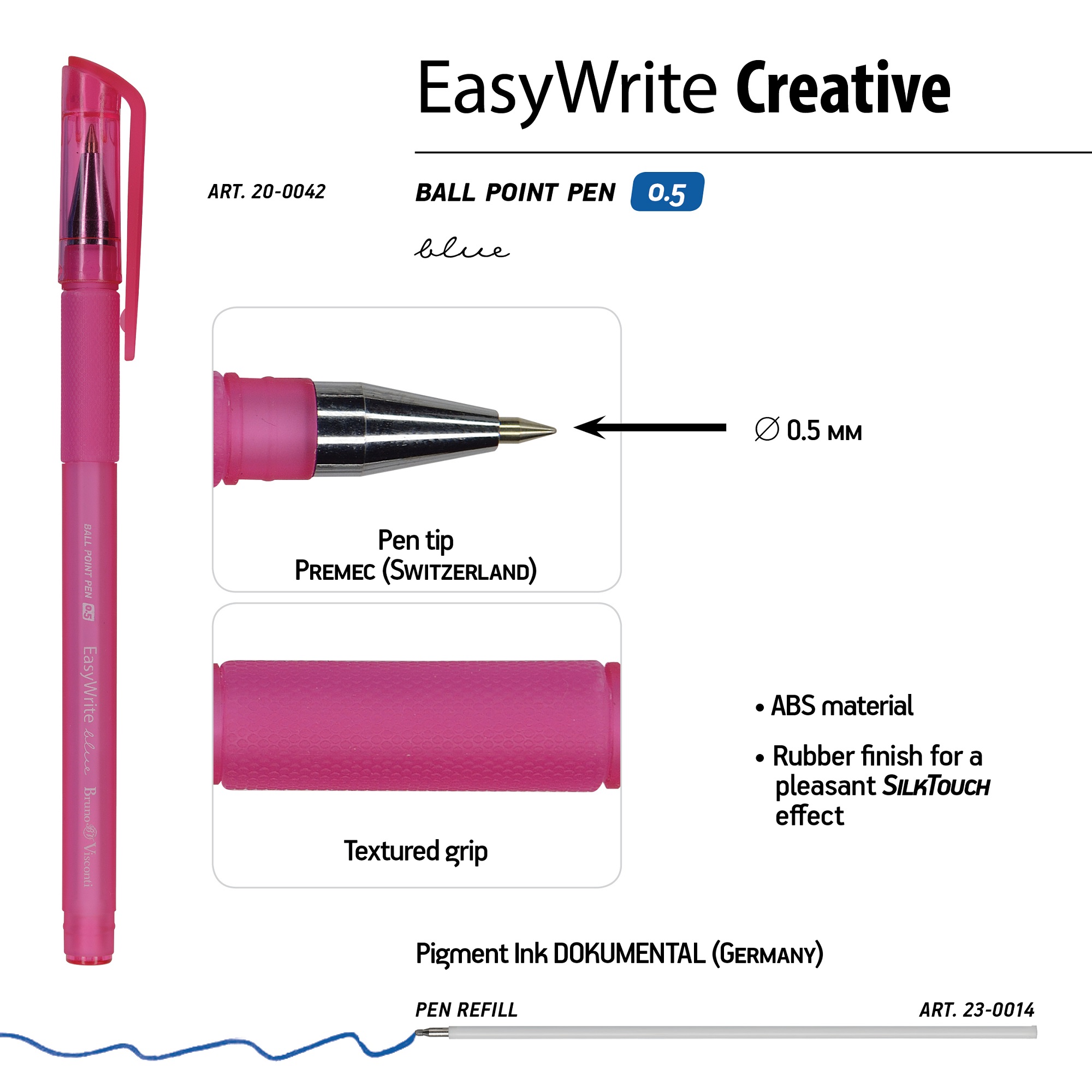 Набор из 24-х шариковых ручек Bruno Visconti EasyWrite Creative синие - фото 4