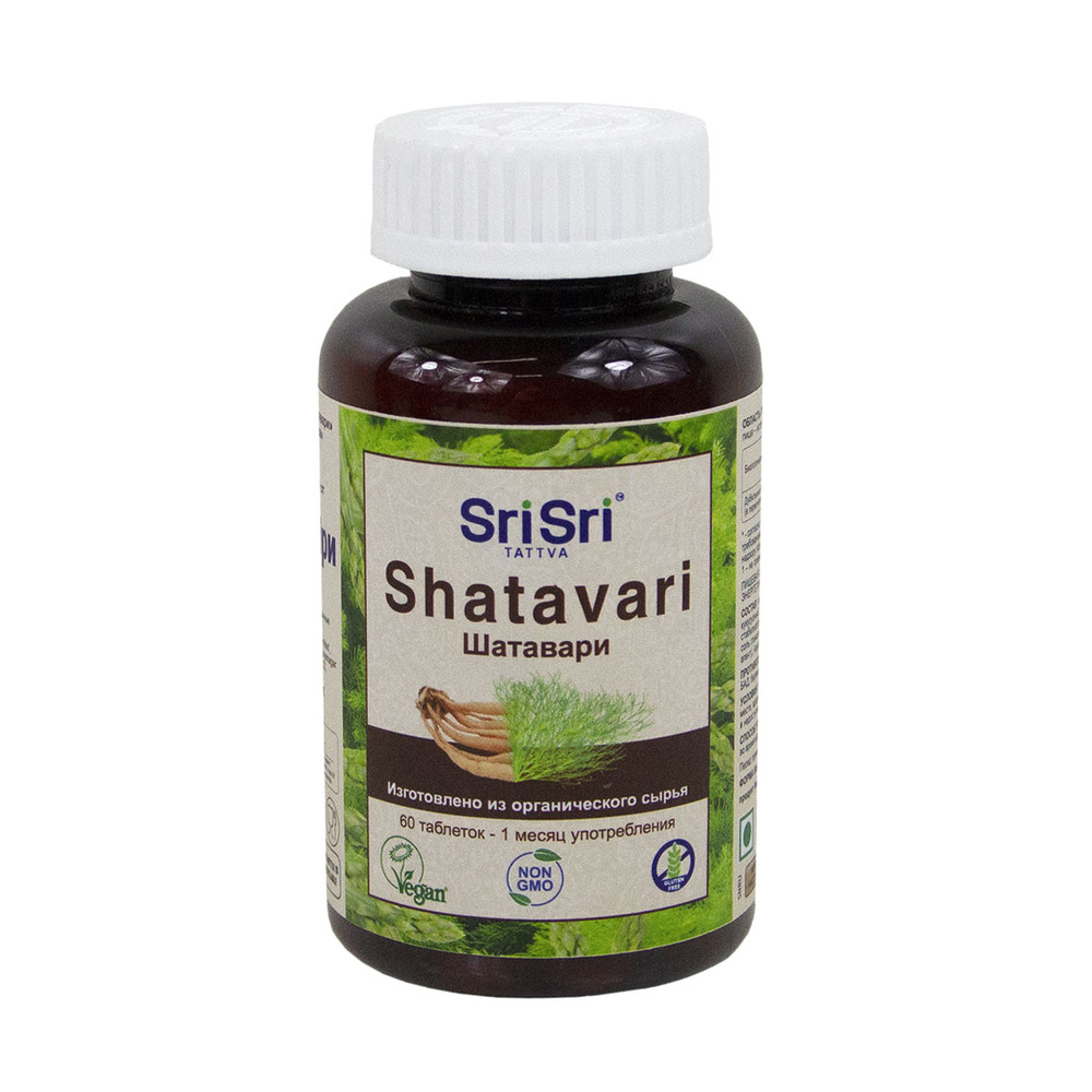 БАД Sri Sri Tattva Шатавари органические таблетки для женского здоровья 60 шт Индия - фото 1