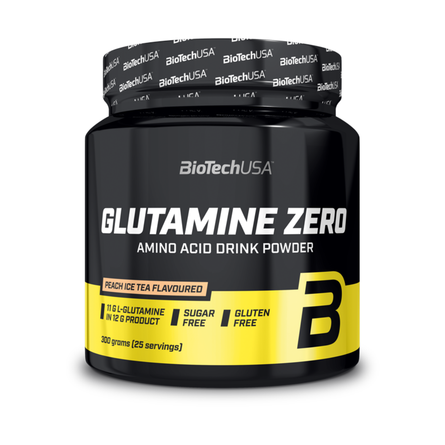 L-глютамин BiotechUSA Glutamine Zero 300 г. Персиковый чай со льдом - фото 1