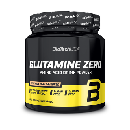 L-глютамин BiotechUSA Glutamine Zero 300 г. Персиковый чай со льдом