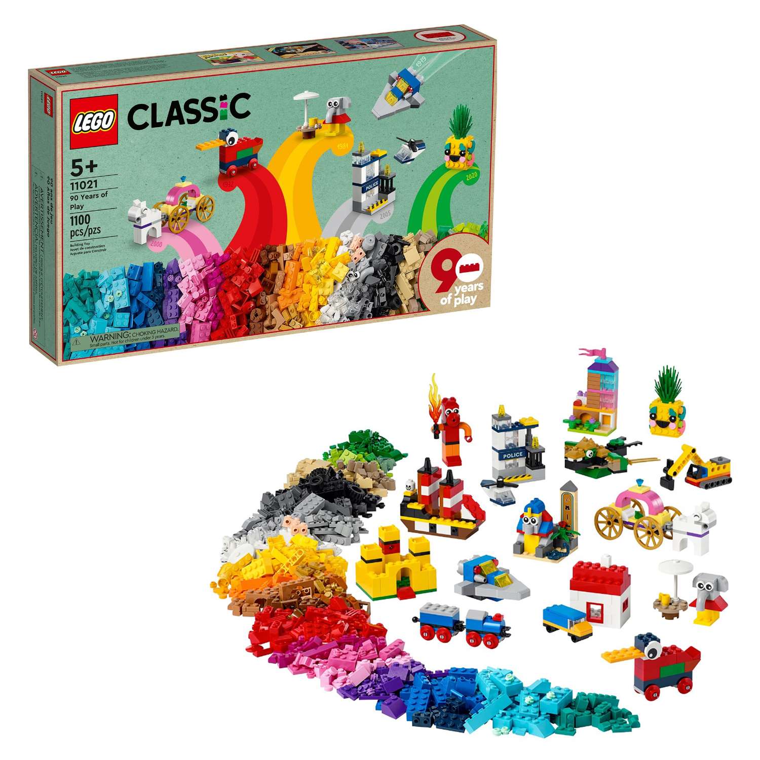 Конструктор детский LEGO Classic 90 лет игры 11021 - фото 1