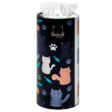 Салфетки бумажные в тубе KIMRIK STORE DOUBLE CAT 2 слоя 50 шт