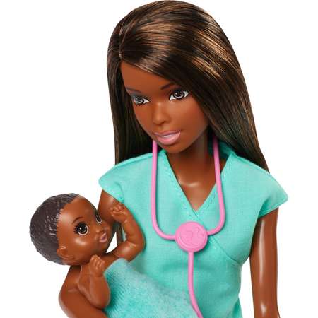 Набор игровой Barbie Кем быть Детский доктор Брюнетка GKH24