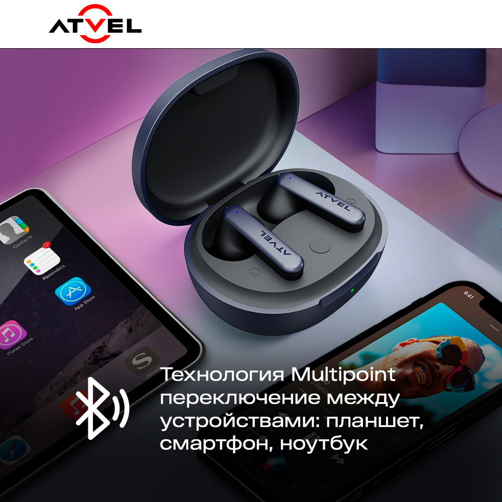 Наушники беспроводные Atvel TWS Tune S5 ProX - фото 8