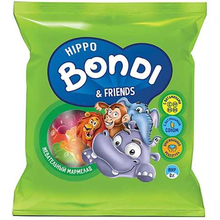 Мармелад жевательный HIPPO BONDI and FRIENDS в форме бегемотиков 30 г
