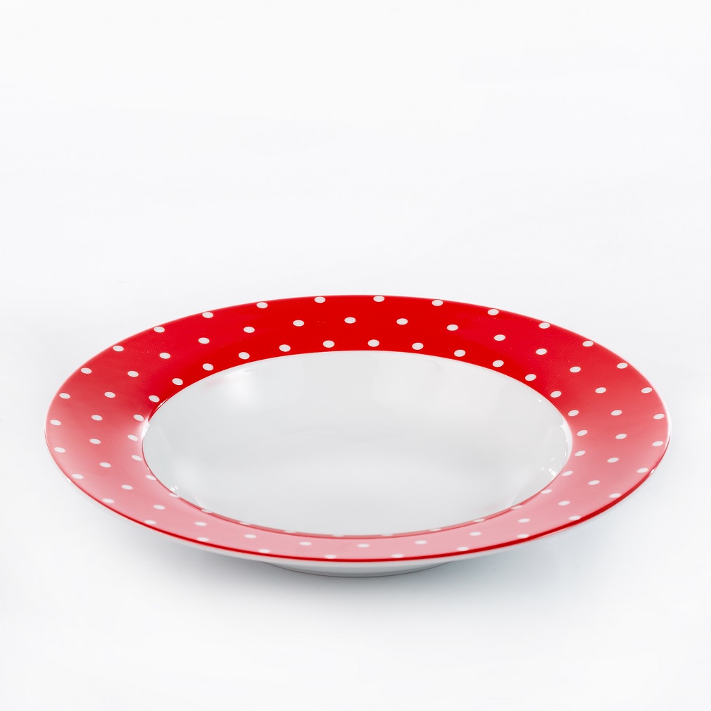 Сервиз столовый Zarin Porcelain Industries на 6 персон Italia F Spotty Red 28 предметов - фото 9