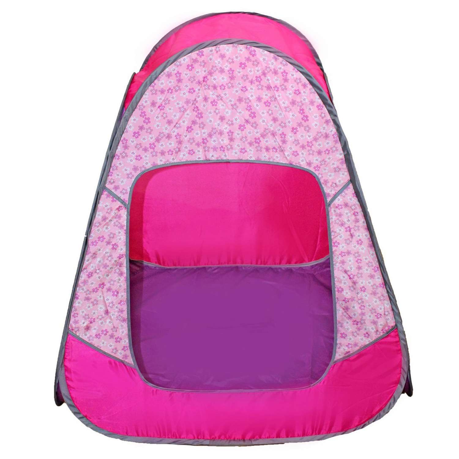 Палатка Zabiaka детская игровая «Радужный домик» 80 × 55 × 40 см принт «Цветы на розовом» - фото 2