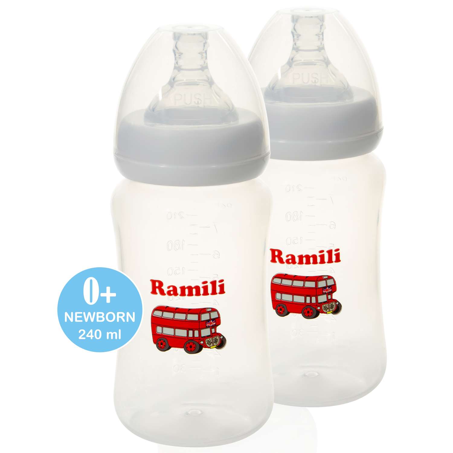 Набор Ramili Baby 240MLX2 из двух противоколиковых бутылочек - фото 1