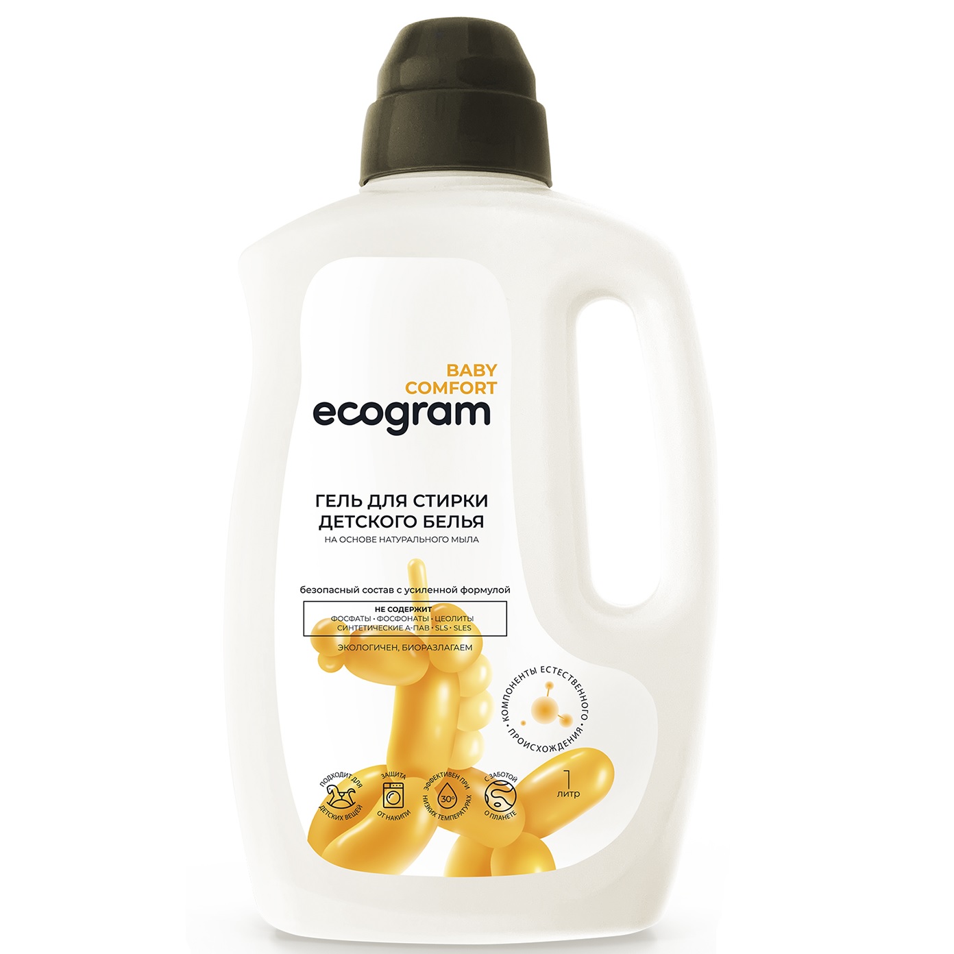 Гель для стирки Ecogram Baby Comfort детского белья 1л - фото 1