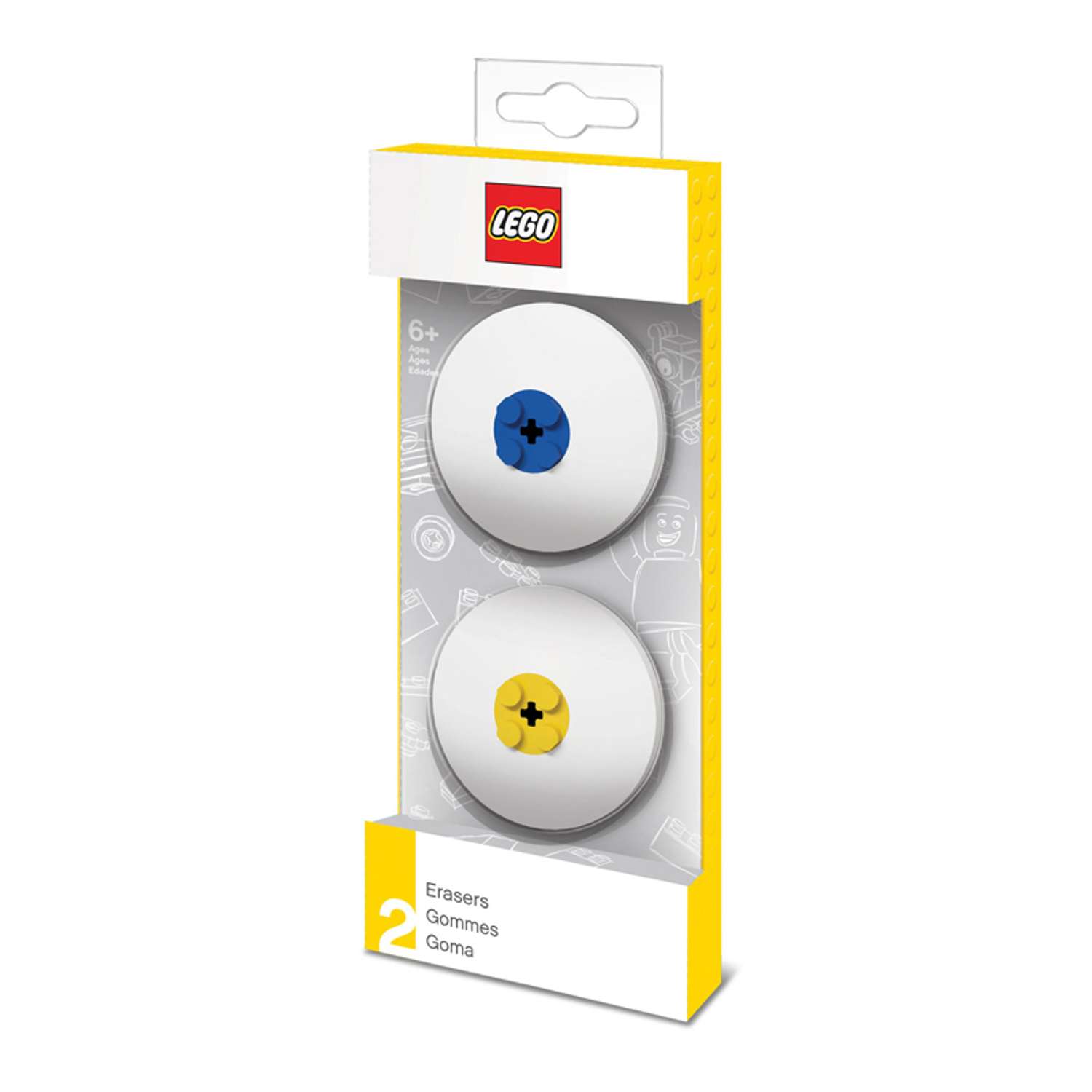 Набор ластиков LEGO цвет синий жёлтый - фото 1