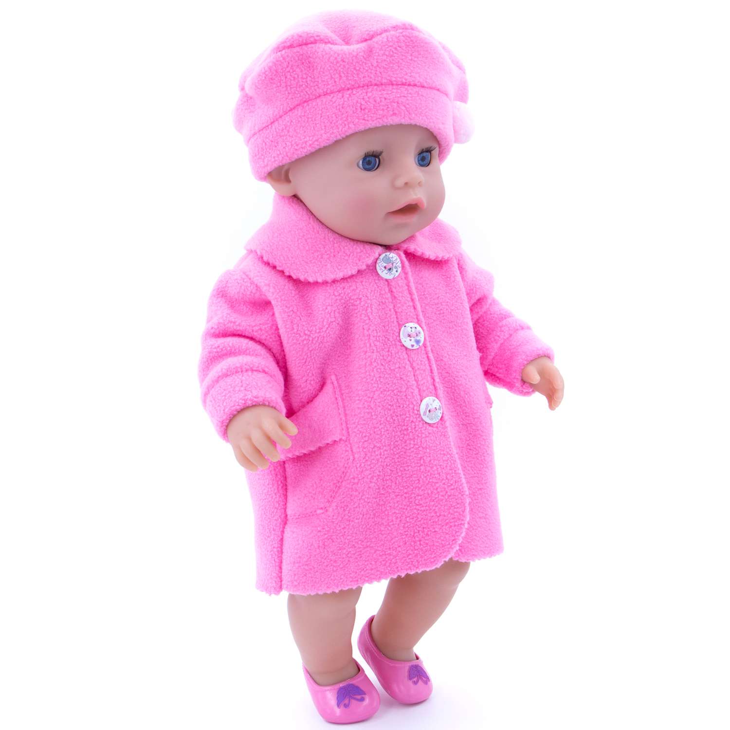 Комплект одежды Модница Пальто с беретом для пупса 43-48 см 6119 розовый 6119розовый - фото 5