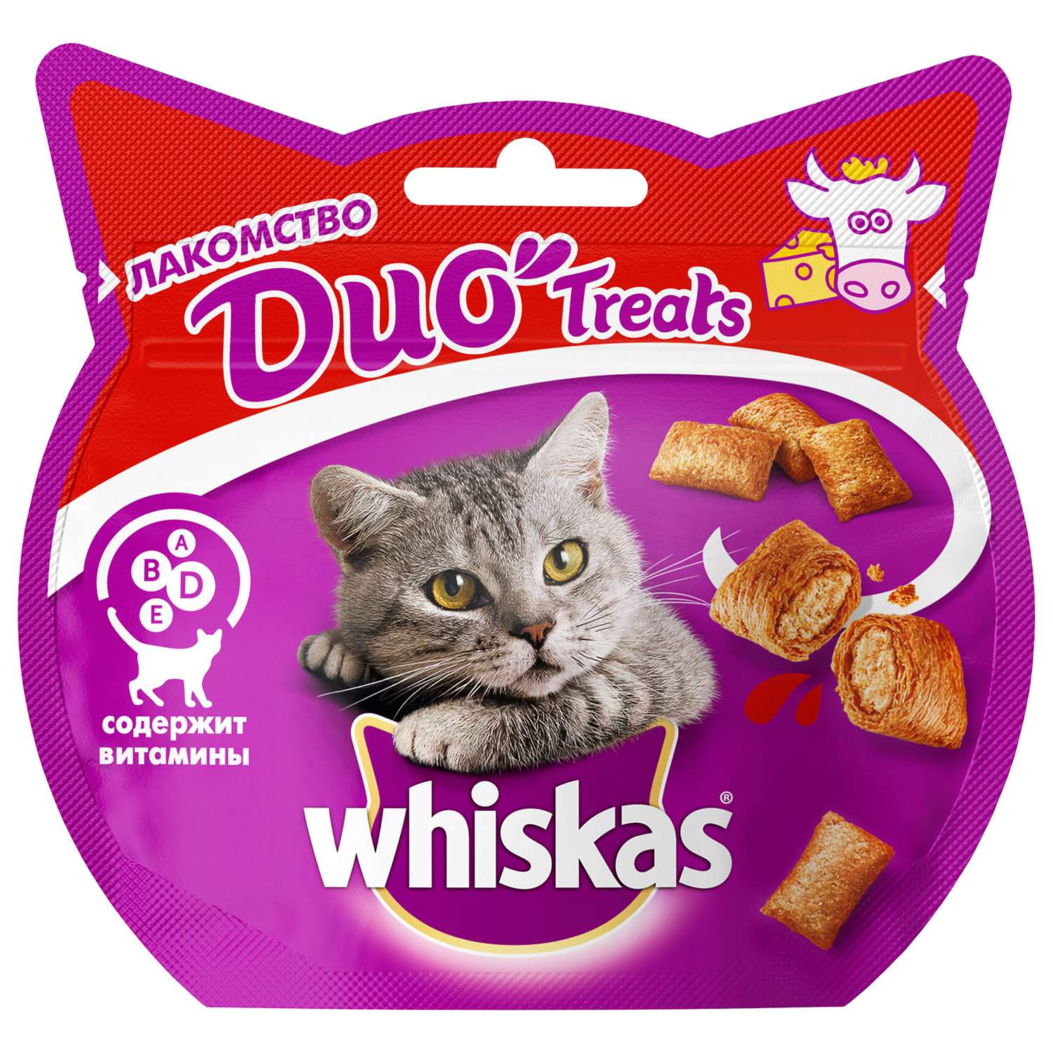 Лакомство для кошек Whiskas Duo с говядиной и сыром 40г - фото 1