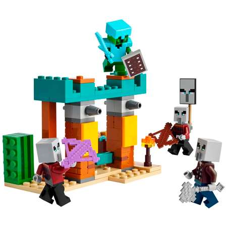 Конструктор детский LEGO Minecraft Пустынный патруль Илладжеров