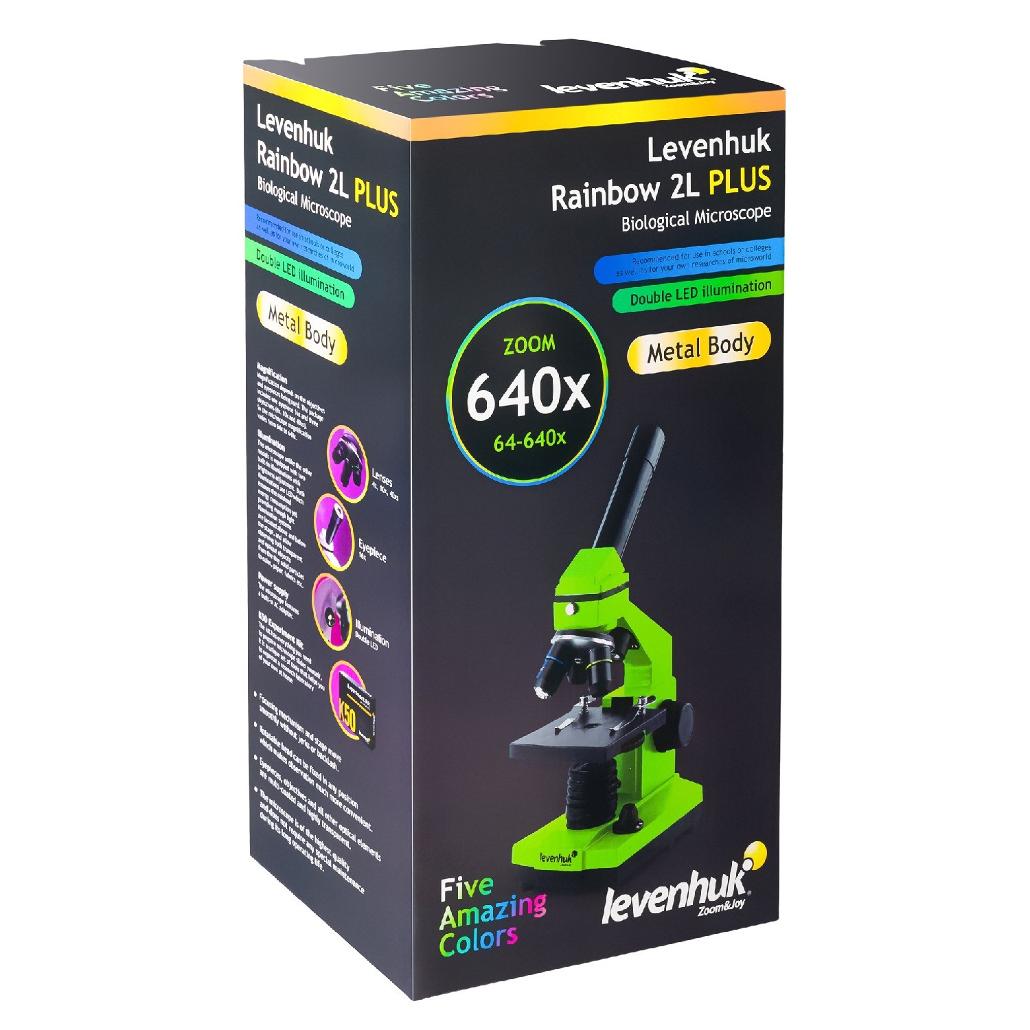 Микроскоп Levenhuk Rainbow 2L Plus Lime Лайм - фото 12