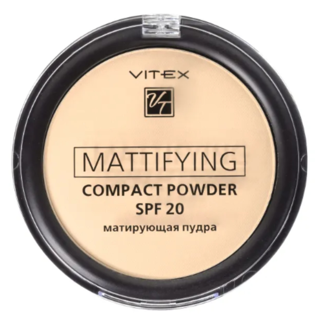 Пудра для лица ВИТЭКС матирующая компактная Mattifying compact powder SPF 20 тон 04 - фото 1