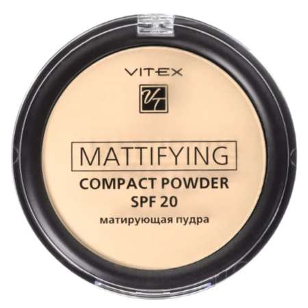 Пудра для лица ВИТЭКС матирующая компактная Mattifying compact powder SPF 20 тон 04