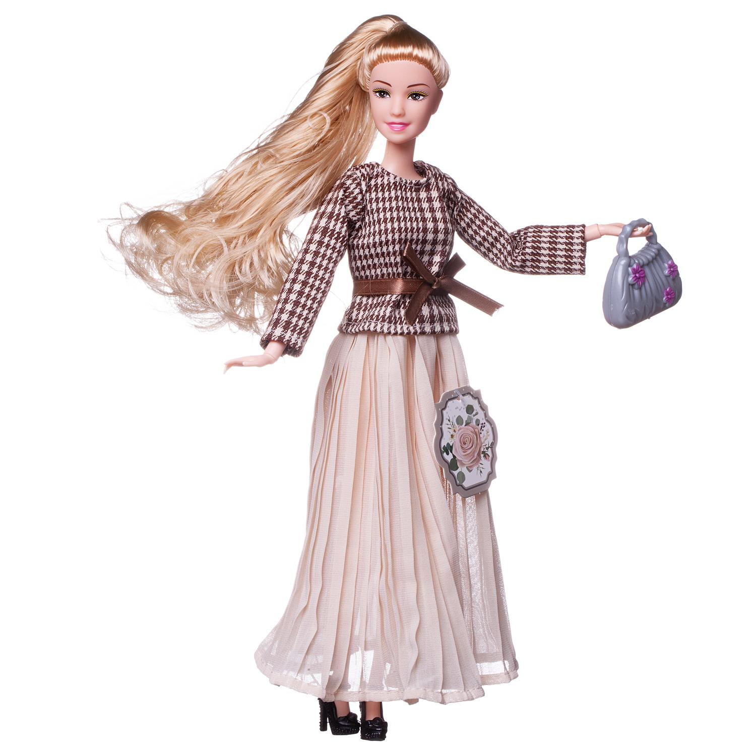 Кукла ABTOYS Современный шик платье с длинной плиссированной юбкой светлые волосы 30см PT-01619 - фото 3