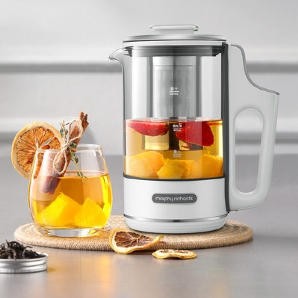 Электрический фито чайник Morphy Richards с выбором температуры mr6086w белый - фото 7