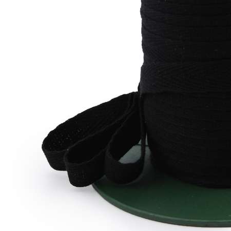 Лента киперная Айрис для шитья и рукоделия хлопковая 13 мм 50 м черная