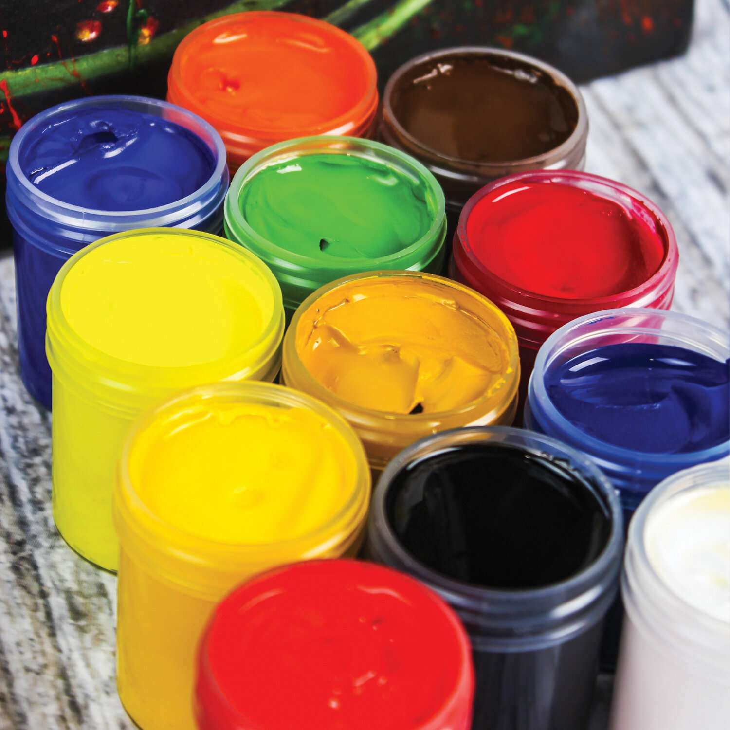 Краска гуашь Brauberg для рисования художественная набор 12 цветов в баночках по 40 мл - фото 14