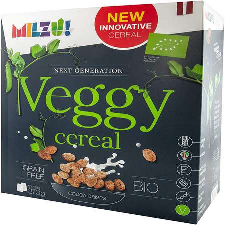 Сухой завтрак MILZU Белковые хлопья с какао Organic Bio 370г