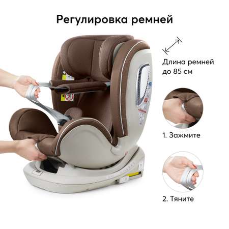 Автокресло i-size Happy Baby I-Unix поворотная база коричневое