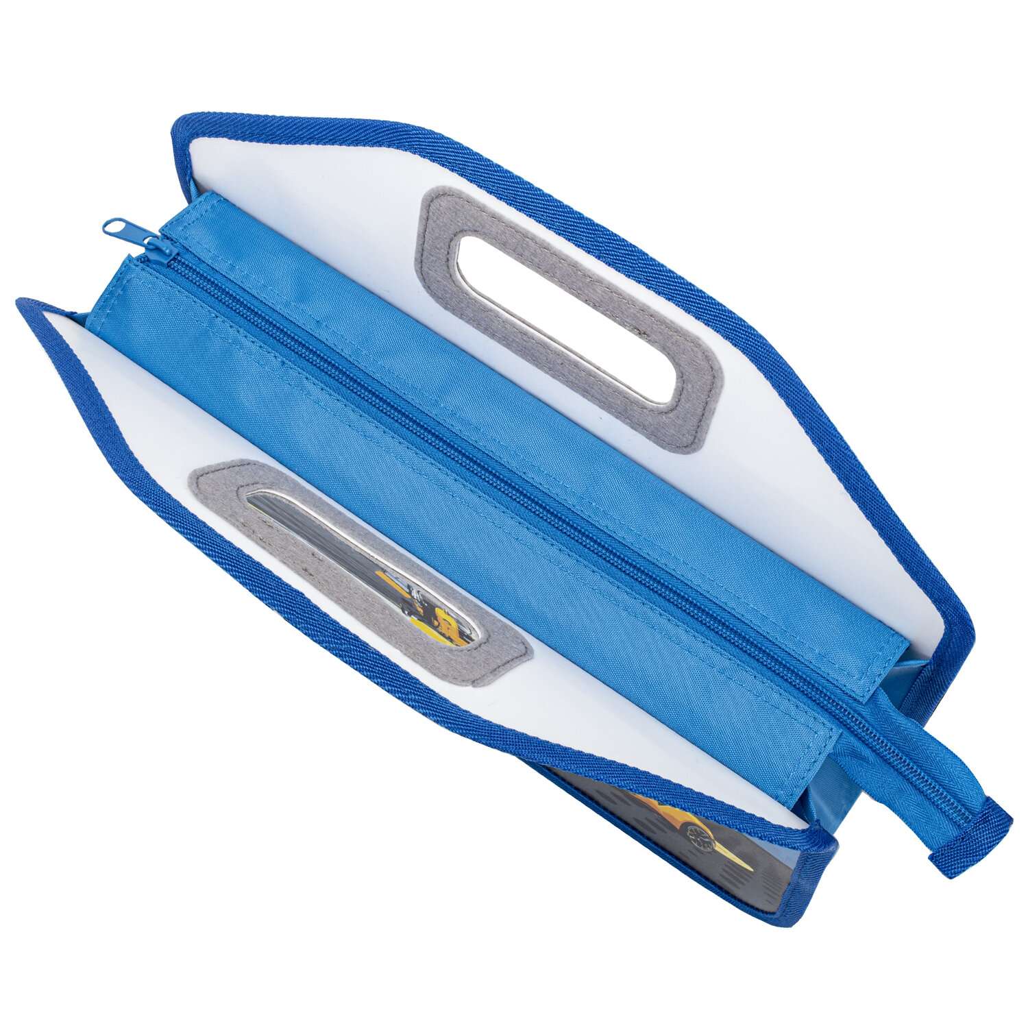 Папка-сумка Юнландия портфель для документов бумаг тетрадей для школы канцелярская с ручками на молнии - фото 5