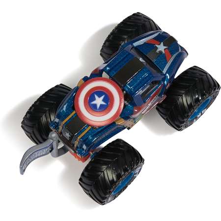 Монстр-трак Monster Jam Marvel Captain America 1:64 синий