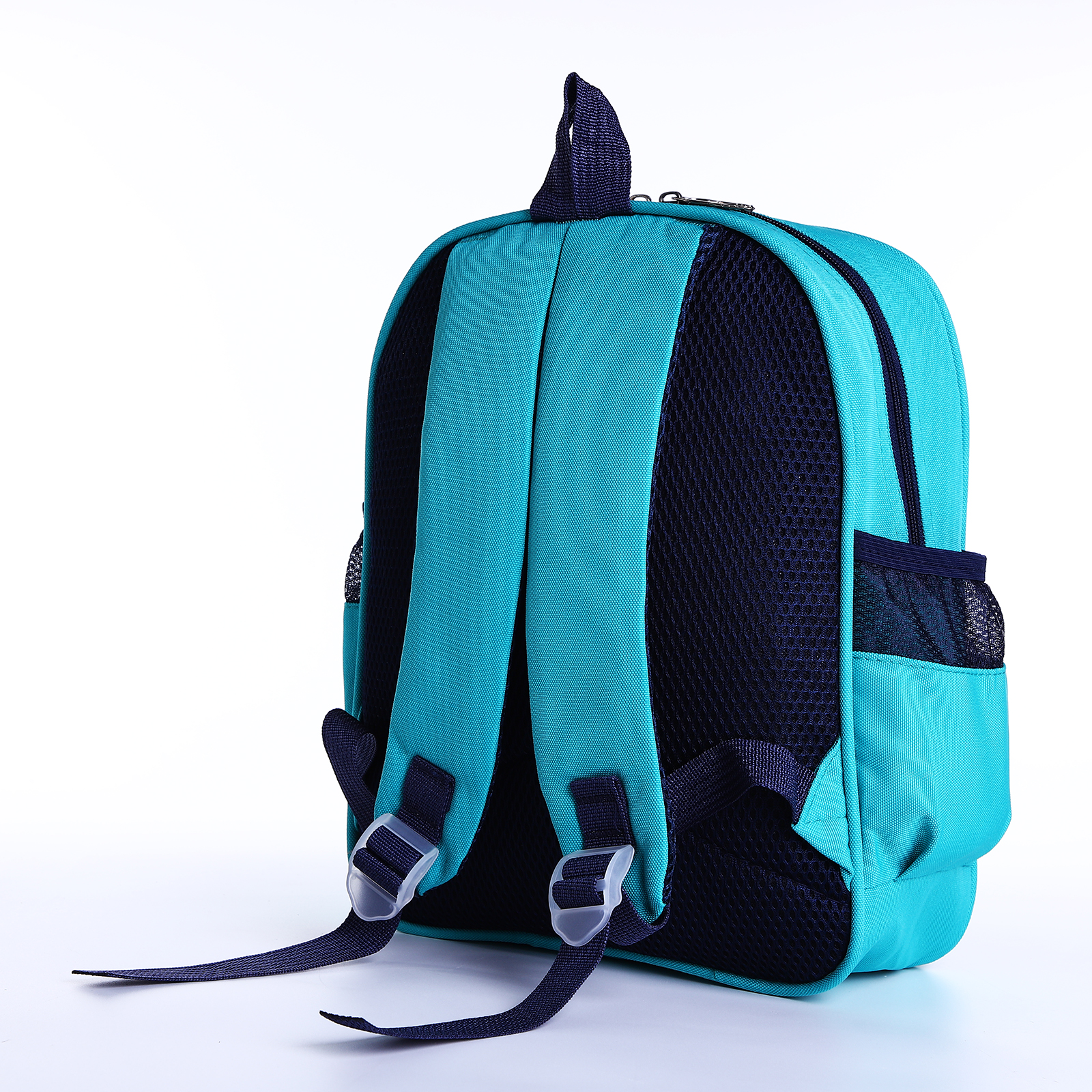 Рюкзак детский NAZAMOK на молнии 3 наружных кармана цвет бирюзовый - фото 4