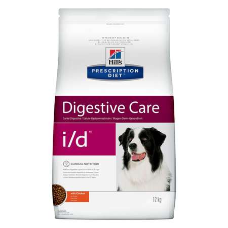 Корм для собак HILLS 12кг Prescription Diet i/d Digestive Care с курицей для здоровья ЖКТ сухой