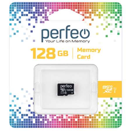 Карта памяти Perfeo microSDXC 128GB High-Capacity Class 10 UHS-1 без адаптера
