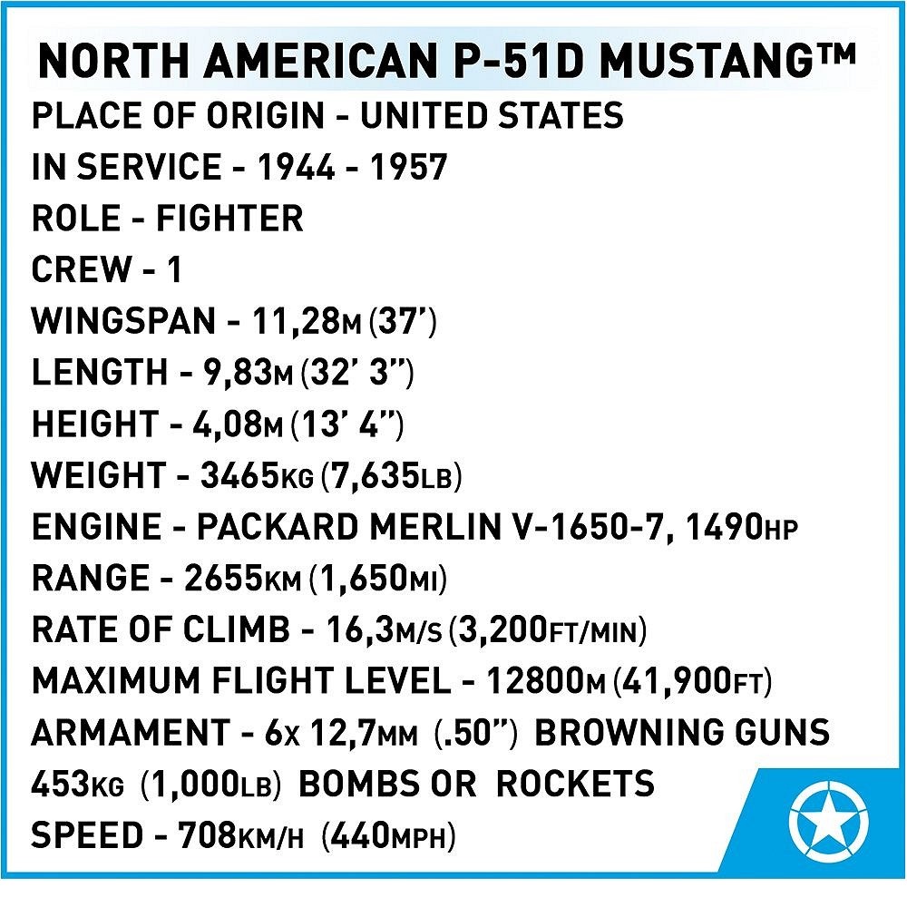 Конструктор COBI Самолет P-51D Mustang - фото 11