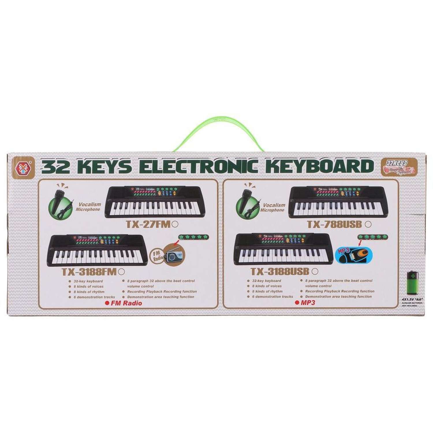Синтезатор детский Наша Игрушка развивающий 32 клавиши черный - фото 5