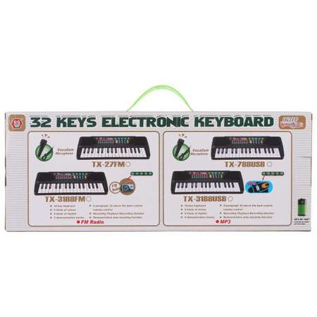 Синтезатор детский Наша Игрушка развивающий 32 клавиши черный