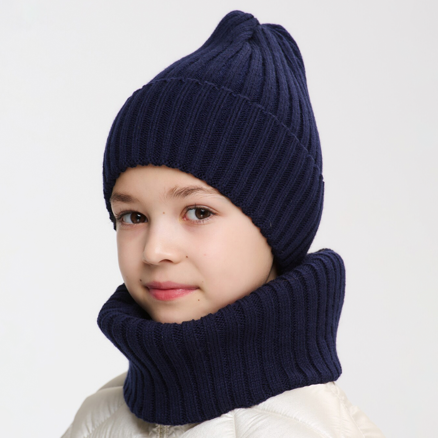 Шапка и снуд NYCkids NYC-H-45-pumpW-Dblue - фото 8