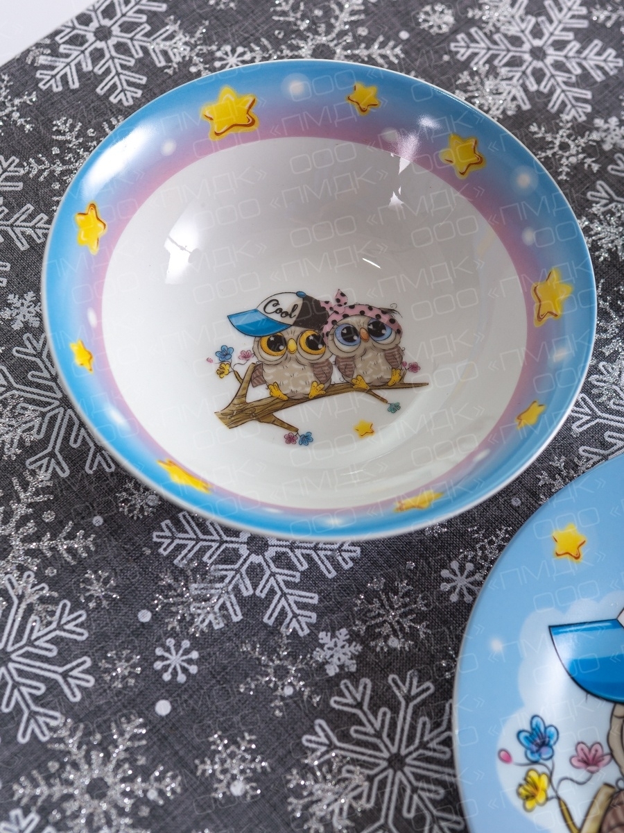 Набор детской посуды Daniks Совы 3 предмета C557 - фото 14