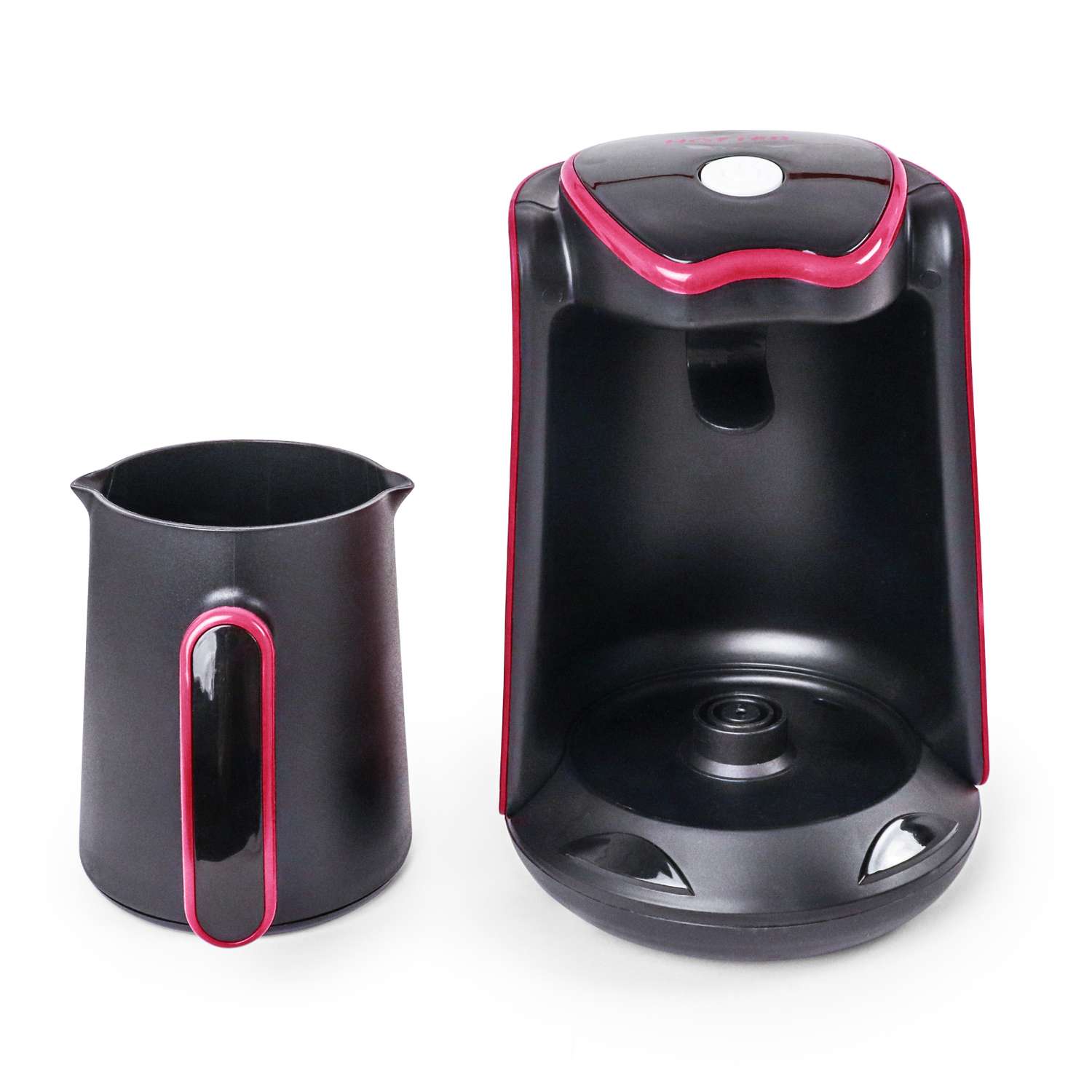 Кофеварка электрическая HOTTER чёрная с малиновым автооотключение 300мл 600Вт - фото 7