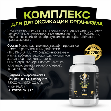 Пищевая добавка WowMan для детоксикации организма The King of Detox