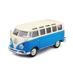 Машина MAISTO 1:24 Volkswagen Van Samba Кремовый/Голубой 31956